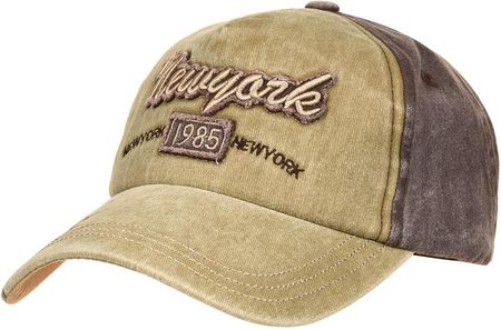Beżowa czapka z daszkiem baseballówka vintage uniwersalna cz-m-60