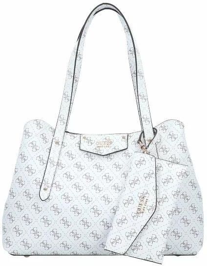 Guess Eco Brenton Women's Shoulder Bag In Lattee
