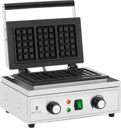 Gofrownica 3 Gofry Belgijskie 1500 W 50 300°C 0 5 Timer Royal Catering