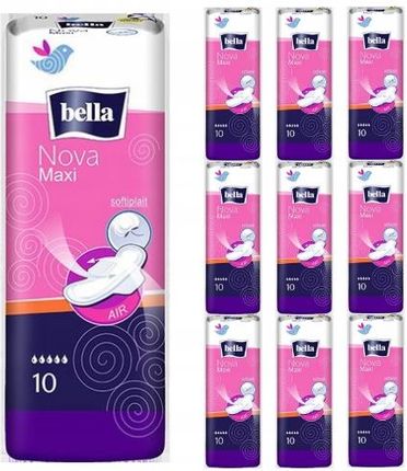 Podpaski Bella Nova Maxi 10 sztuk x 10 opakowań
