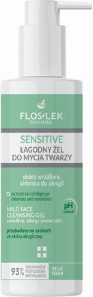 Floslek Sensitive Łagodny Żel Do Mycia Twarzy Skóra Wrażliwa Skłonna Do Alergii 175 ml