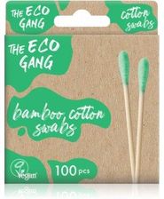 Zdjęcie The Eco gang Bamboo Cotton Swabs Patyczki Higieniczne Kolor green 100 Szt. - Alwernia