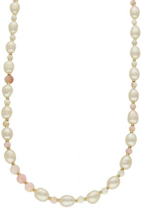 Diament Naszyjnik damski kolorowe kamienie naturalne z perłą i opalem
