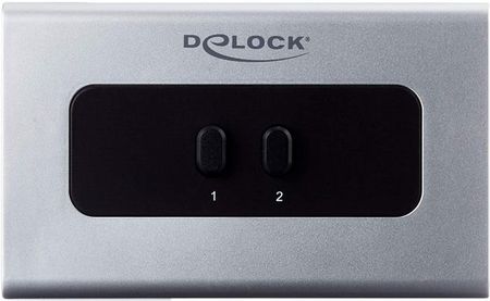 Delock Switch Jack 3.5Mm 2 Port Manual Bidirectional, (Grey/Kolor: Czarny) (87699)