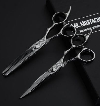 Profesjonalny Zestaw Fryzjerski Nożyczki + Degażówki Fryzjerskie Mr Mustache Craft 6 0″