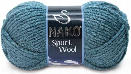 Nako Włóczka Sport Wool 100G/120M Wełna 185 Morski 1542012251