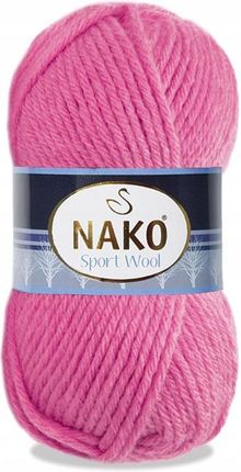 Nako Włóczka Sport Wool 100G/120M Wełna 4211 Róż 1542013267