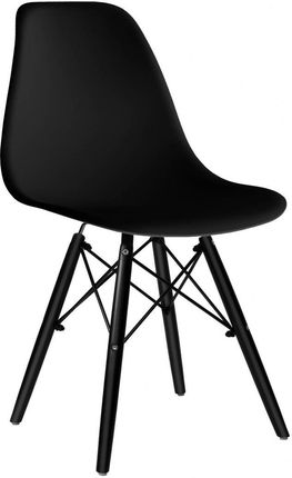 Krzesło plastikowe Paris Black DSW czarne