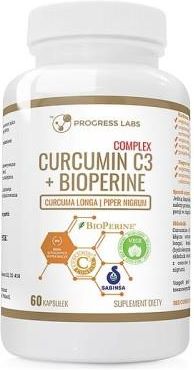 Progress Labss Curcumin C3 500mg Bioperine 10mg 60kaps.