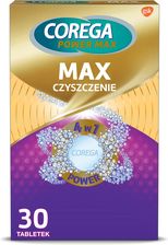 Zdjęcie Corega Max Czyszczenie Tabletki przeciwbakteryjne do czyszczenia protez zębowych 4w1 z aktywnym tlenem 30 tabletek - Gołdap