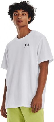 Męski t-shirt z nadrukiem Under Armour UA LOGO EMB HEAVYWEIGHT SS - biały
