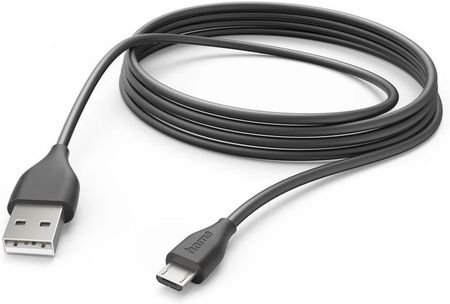 Hama USB-A - micro-USB 3m czarny (201588)