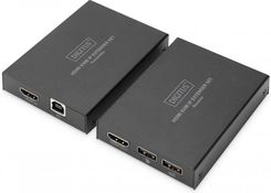 DIGITUS HDMI KVM Extender Over IP Set Noir DS-55202 - Emetteur/Récepteur, Neuf, Emballage Ouvert
