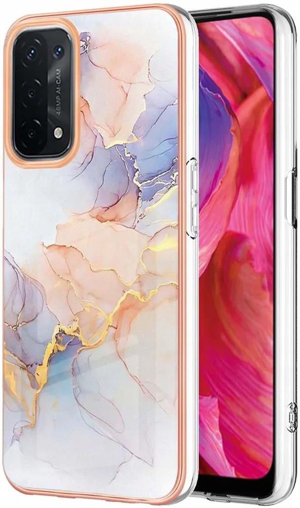 Topme Custodia in Silicone per OPPO A54 5G / OPPO A74 5G (6.5 Inches), [ Cover per Telefono in Stile Bordo Dorato] - Verde