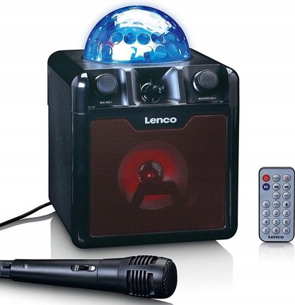 Lenco Głośnik Aux Bluetooth Sd Usb Karaoke Kula Led Aku. (Btc050Bk)