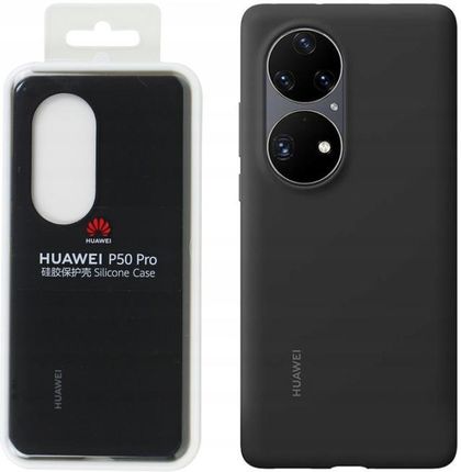 Etui Pokrowiec Silicone Case Huawei P50 Pro Black