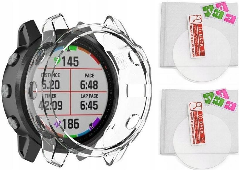 MTHGH Pellicola proteggi schermo per smartwatch Garmin fenix 8-47 mm in vetro temperato [4 pezzi] + tappi antipolvere 5 pezzi, durezza 9H, pellicola protettiva antigraffio, senza bolle, ultra sottile