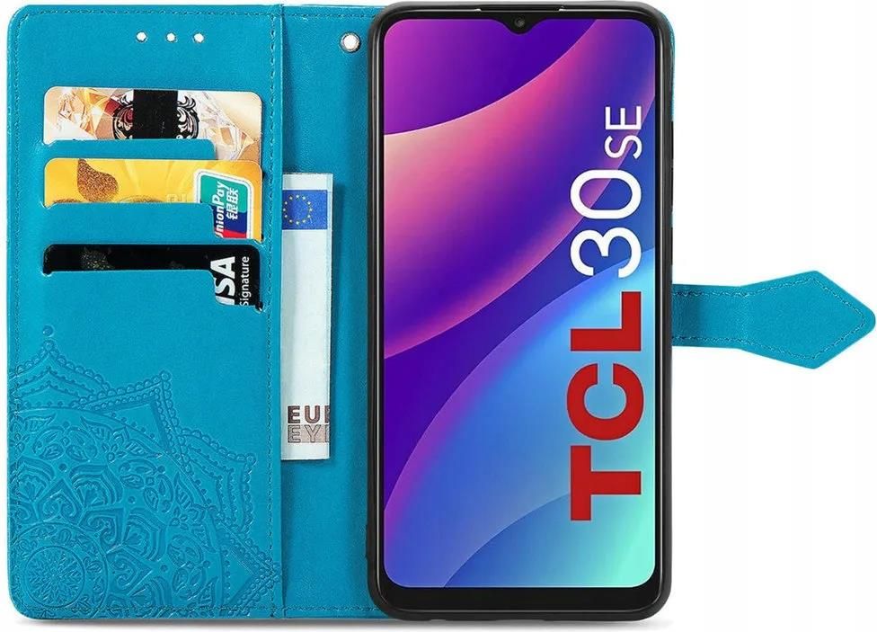 Custodia In Pelle PU A Portafoglio Per TCL 30 SE / TCL 306 / TCL 305 – Con Slot Carte E Supporto – Chiusura Magnetica – Nero - 2