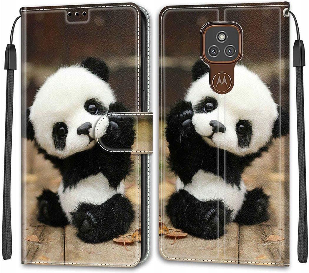 Guxira Cover Pelle per Motorola Moto E7 Plus/Moto G9 Play/Moto G9, Custodia A Libro Protettiva Flip Portafoglio Case con Magnetica Silicone Antiurto Slot Carte per Ragazze Donne - Le Foglie