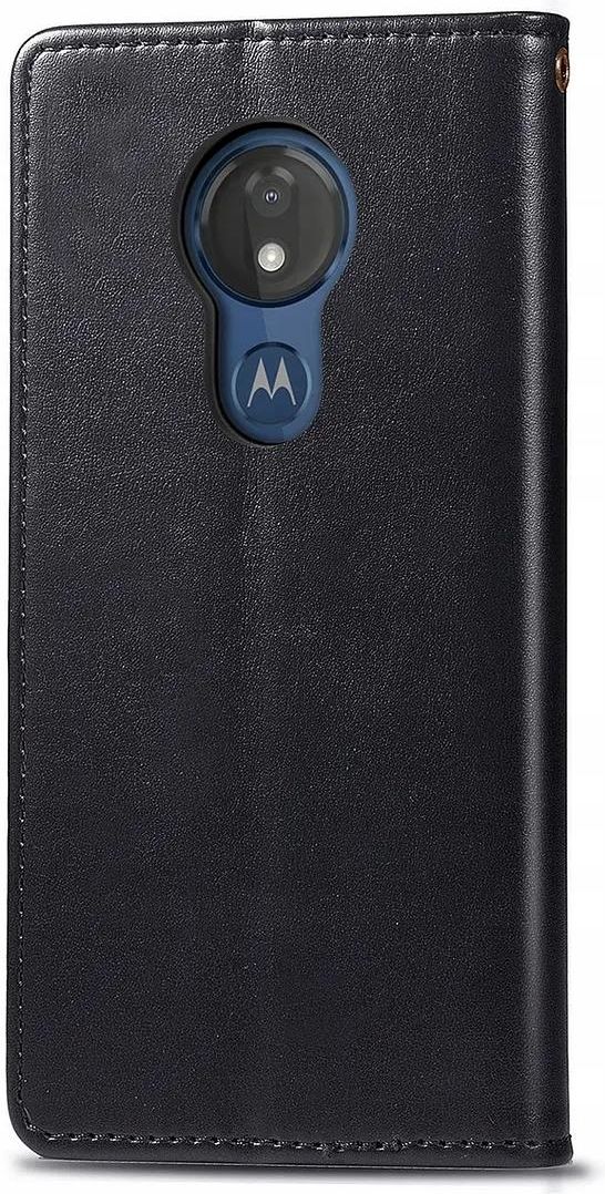 Custodia Flip in Tessuto Oxford e Pelle PU Compatibile con Motorola Moto G7 Power, Cover Protettiva con Chiusura Magnetica e Tasche per Carte