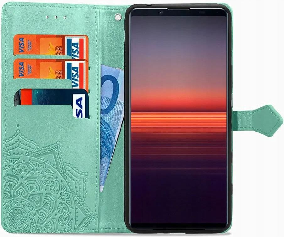 32nd Custodia A Portafoglio In Pelle PU Per Sony Xperia 5 II (2020) - Con Chiusura Magnetica E Comparti - Nero - 2