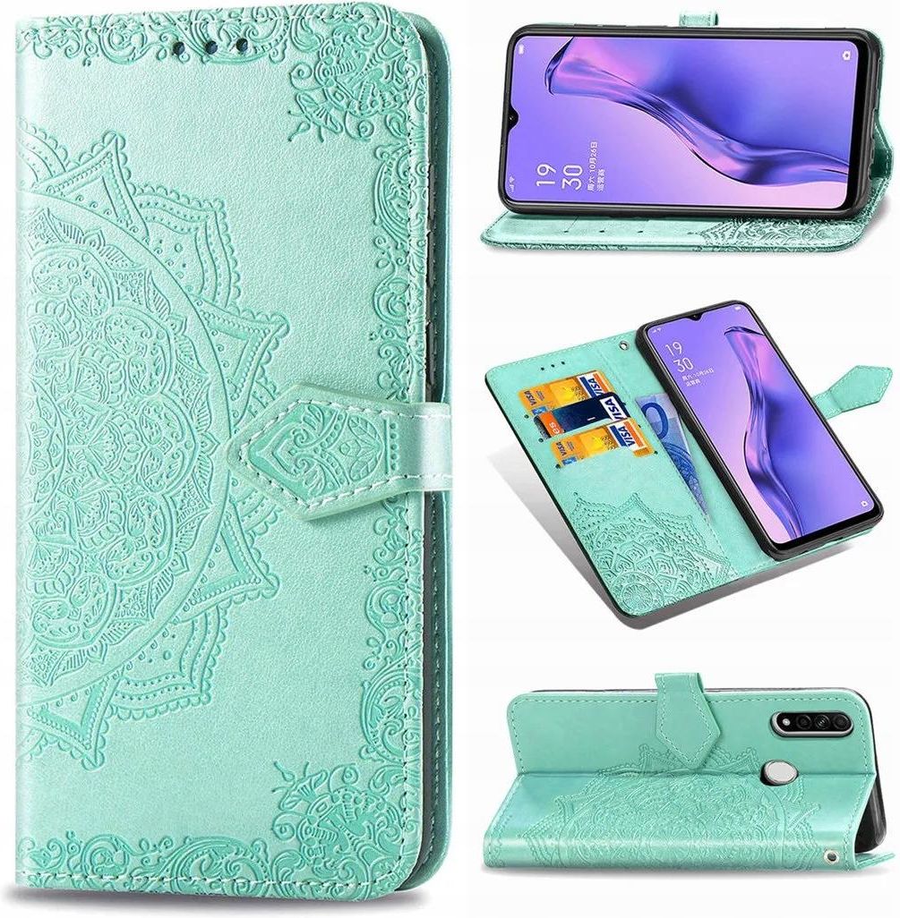 per Oppo A8/A31 2020 Custodia, 2 Slot per Carte Chiusura Magnetica Kickstand Portafoglio Cover per Oppo A8/A31 2020-06