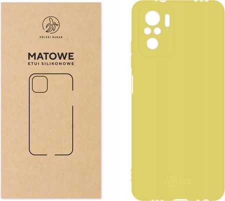 Etui Matowe do Xiaomi Redmi Note 10 10s żółte