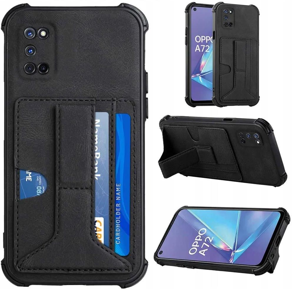 Xinyunew Cover Portafoglio Per OPPO A52/A72/A92: Pelle PU Con Slot Carte E Magnete, Grigio