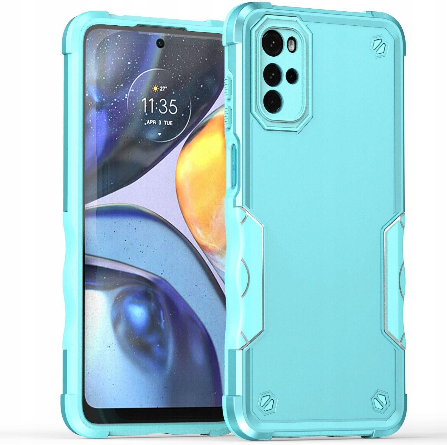 Vanrain Coque Pour Motorola Moto E32 / Moto E32S 2 Pièces Verre Trempé, Antichoc Bumper Étui Case Transparente Soft TPU Antichoc Avec 9H Dureté Anti Rayures Protecteur D'écran