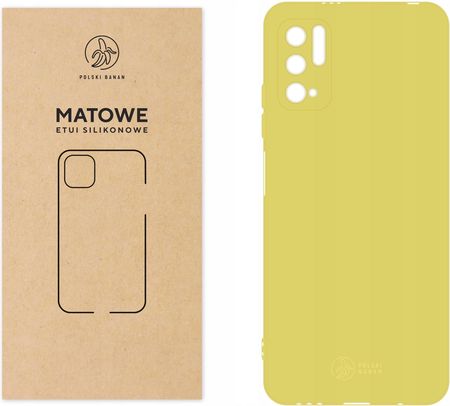 Etui Matowe do Xiaomi Redmi Note 10 5G żółte