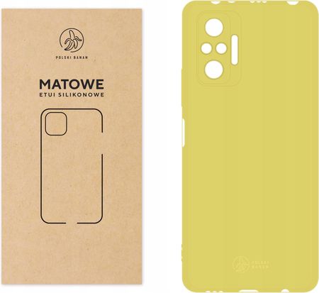 Etui Matowe do Xiaomi Redmi Note 10 Pro żółte