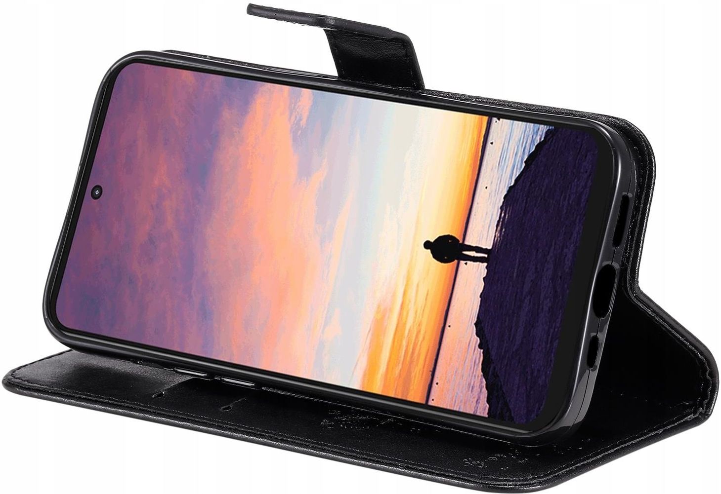 Portafoglio Flip Case per Motorola Moto G31 / G41 Nero - Polonia, Nuova - Piatta