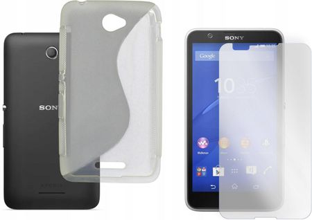 Etui S-Case do Sony Xperia E4 przezroczysty+SZKŁO