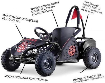 Ramiz Kart Fast Dragon Buggy Dla Dziecka Z Silnikiem 1000W
