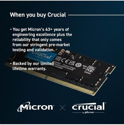 Pamięć RAM Crucial DDR5 16GB 5600MHz CL46 SO-DIMM