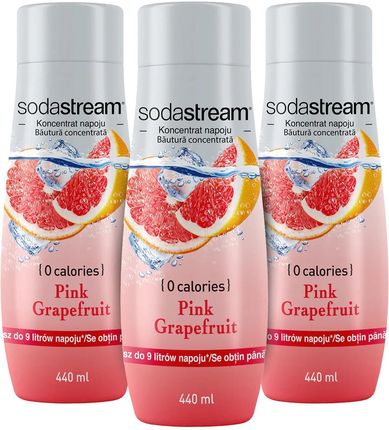 SodaStream PINK GRAPEFRUIT ZERO syrop koncentrat 440 ml do Saturatora 3pak