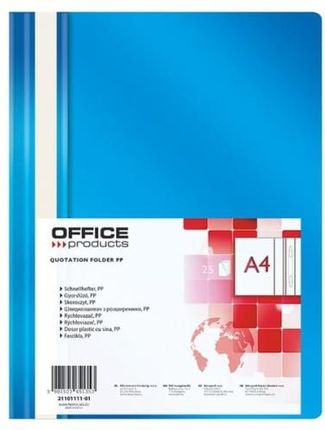 Office Products Skoroszyt Zwykły A4 Miękki Niebieski (PB3151)