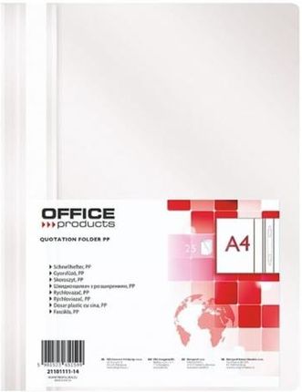 Office Products Skoroszyt Zwykły A4 Miękki Biały 21101111-14 (PB31510)