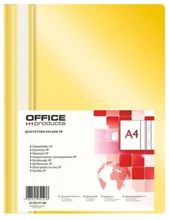 Office Products Skoroszyt Zwykły A4 Miękki Żółty 21101111-06 (PB3156)