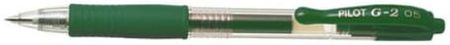 Pilot Długopis Automatyczny Żelowy G2 Zielony 1Szt. Bl-G2-5-G (PI00204)