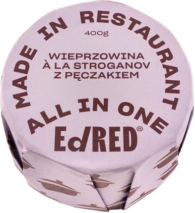 Żywność konserwowana Ed Red - wieprzowina a'la stroganov z kaszą pęczak 400 g