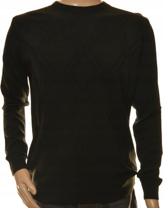Sweter sweterek męski czarny z kaszmirem XL