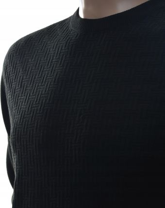 Sweter męski klasyczny elegancki kaszmir XL czarny