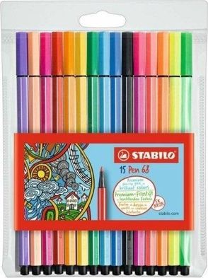 Stabilo Zestaw Markerów Pen 68 Standard + Neon Wielokolorowy 15 Części