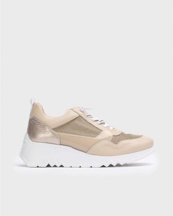 Sneakersy damskie Wonders E-6721 natural beige (40, Beżowy)