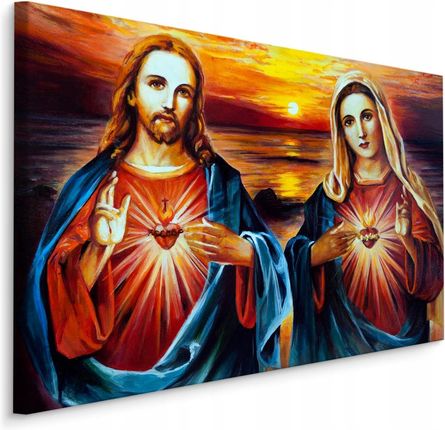 Obraz Canvas Jezus Chrystus Maryja Serce 3D 70x50