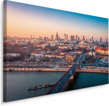 Obraz canvas Warszawa panorama miasta 3D 120x80