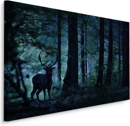 Obraz do jadalni jeleń drzewa Las widok 3D 120x80
