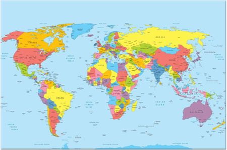 Obraz Mapa Mapa świata 120x80 mapa świata