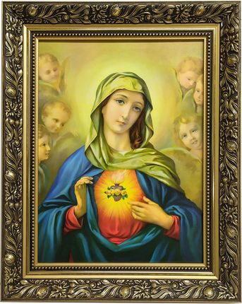 Święty Obraz Na Ścianę 40X50 Otwarte Serce Marii